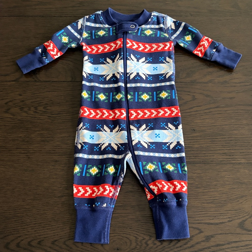 Hannah Anderson Scandi Snowflake Fairisle Zip Sleeper (0-3M)